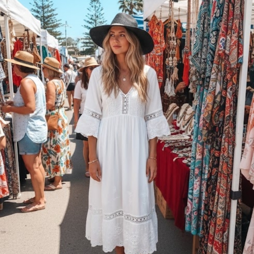 Free People woven straw hat with rope band O/S